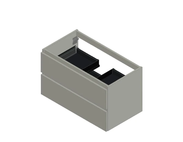 Procasa Kivu sous-meuble avec 2 tiroirs sans poignées 900 x 475 x 520 mm - blanc