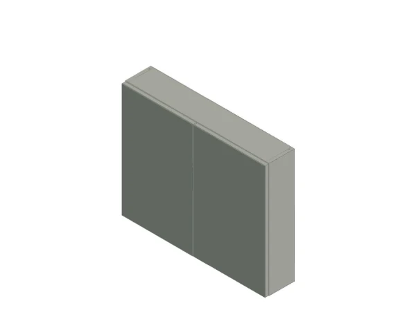 Procasa Kivu spiegelkast zonder verlichting met 2 deuren 900 x 720 x 160 mm - wit - zonder combibox