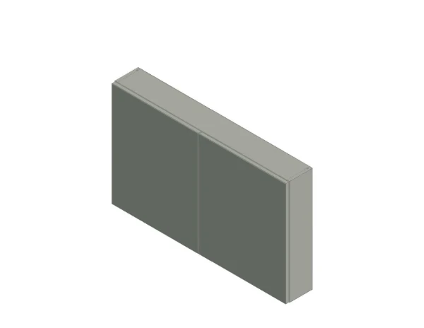 Procasa Kivu spiegelkast zonder verlichting met 2 deuren 1200 x 720 x 160 mm - wit - zonder combibox