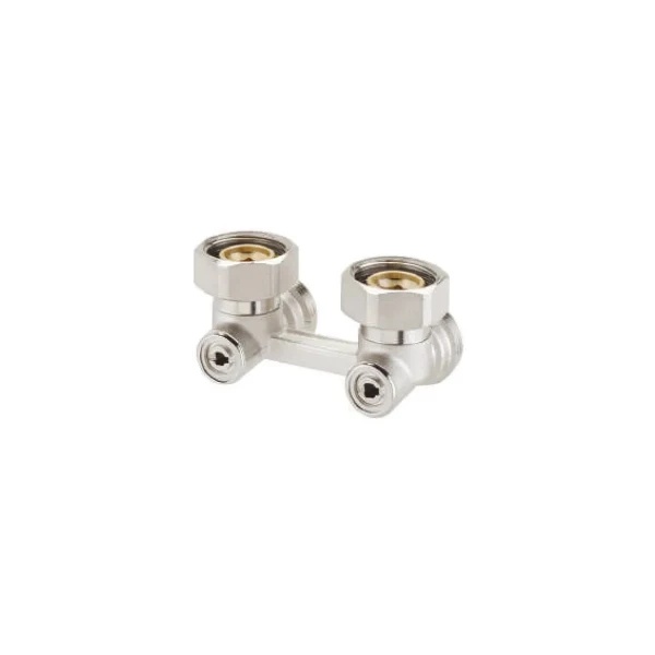 RADSON Bloc de raccordement AVEC nipples G3/4 - M1/2 - bitube équèrre