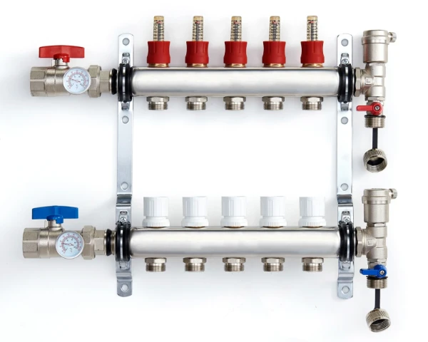RIIFO UFH inox vloerverwarmingscollectorset 4/4 - 5 x EK3/4