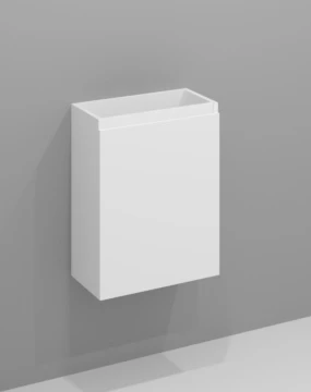 Procasa Thiny sous-meuble avec 1 porte gauche 400 x 220 x 520 mm - blanc