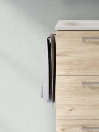 SANIJURA Frame handdoekdrager vast zwart