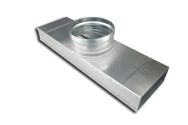 Sanutal Mecano verloop T-stuk 90° horizontaal 80 x 200 - 180 - 80 x 200 mm