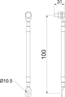OBO - Toebehoren/onderdelen voor overspanningsbeveiliging energietechniek - AL EX ISG 100 5240102 10038924