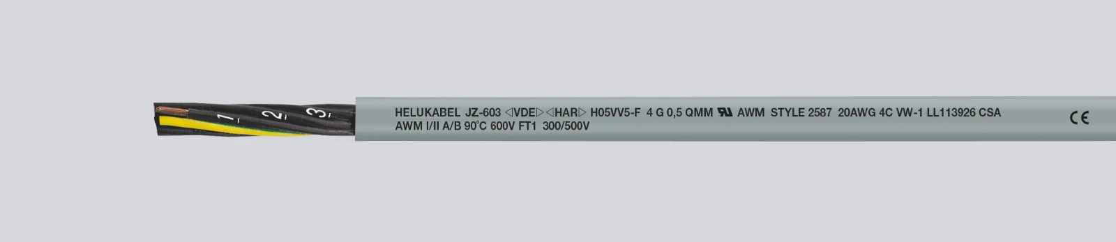 Helukabel Stuurstroomkabel JZ-603 3G0,75 83661 1061463