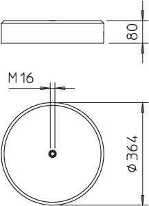 OBO - Sokkel voor afleider voor bliksembeveiliging - 101 B2-16 M16 5402958 1080038