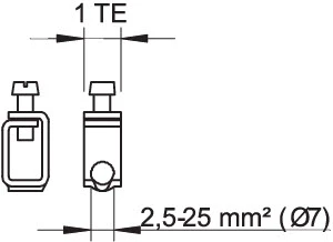 OBO - Aansluitklem stroomrail - 1801 RK25 5015758 1081509