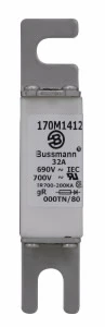 Eaton - HRC zekering - FUSE 32A 690V 000TN/80 GR UC 170M1412 1088047