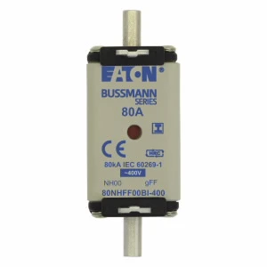 Eaton - Smeltpatroon (mes) - 80Amp 400V AC GFF 00 NH FUSE 80NHFF00BI-400 1090170