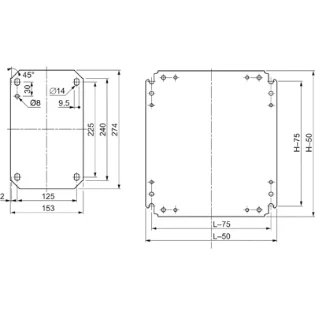 Schneider Electric - Montageplaat voor kast/lessenaar - NSYMM66 NSYMM66 11007