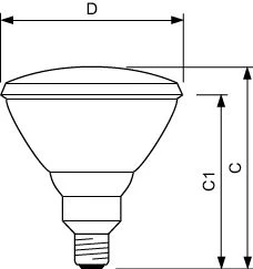 Philips - IR-lamp - PAR38 IR 150W E27 230V RED 1CT/12 8711500128874 11346938