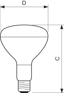 Philips - IR-lamp - R125 IR 375W E27 230-250V CL 1CT/10 8711500126597 11346944