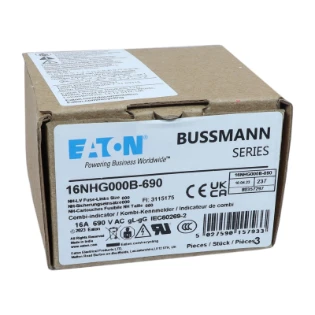 Eaton - Smeltpatroon (mes) - NH FUSE 16AMP 690V SIZE 000 GG MGL 16NHG000B-690 11410920