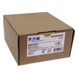 Eaton - Smeltpatroon (mes) - NH FUSE 80A 500V GL/GG SIZE 02 80NHG02BI 11412301