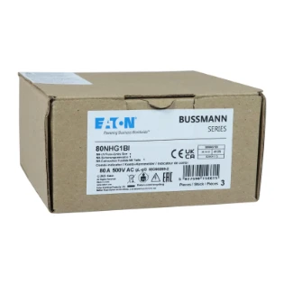 Eaton - Smeltpatroon (mes) - NH FUSE 80A 500V AC gG  SIZE 1 80NHG1BI 11419180
