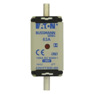Eaton - Smeltpatroon (mes) - EATON 63Amp 400V AC GFF 00 NH FUSE 63NHFF00BI-400 11432918