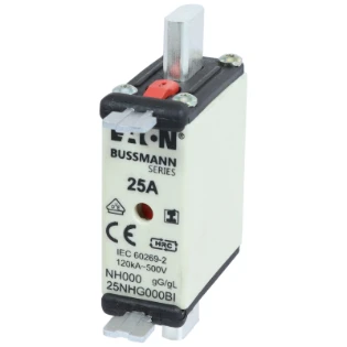 Eaton - Smeltpatroon (mes) - NH FUSE 25AMP 500V SIZE 000 GG IMGL 25NHG000BI 11451975