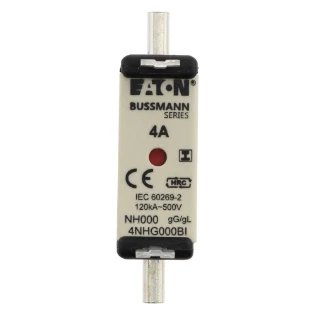 Eaton - Smeltpatroon (mes) - NH FUSE 4AMP 500V SIZE 000 GG IMGL 4NHG000BI 11456434