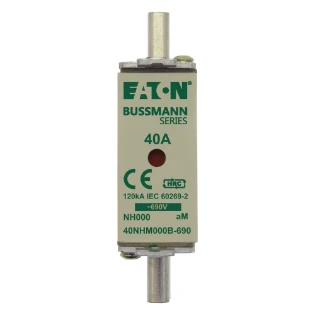 Eaton - Smeltpatroon (mes) - NH FUSE 40A 690V aM SIZE 000 40NHM000B-690 11469109