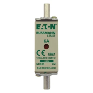 Eaton - Smeltpatroon (mes) - NH FUSE 6AMP 690V aM SIZE 000 6NHM000B-690 11476256