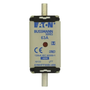 Eaton - Smeltpatroon (mes) - EATON 63Amp 400V AC GFF 00 NH FUSE 63NHFF00BI-400 11480129