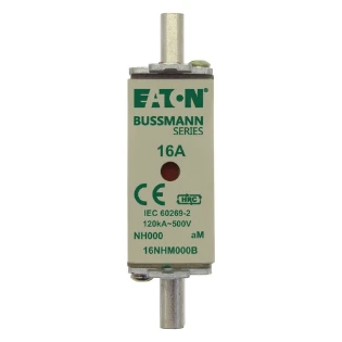Eaton - Smeltpatroon (mes) - NH FUSE 16AMP 500V aM SIZE 000 DUAL 16NHM000B 11483353