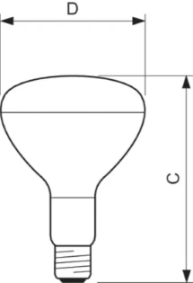 Philips - IR-lamp - R125 IR 375W E27 230-250V CL 1CT/10 8711500126597 12340945