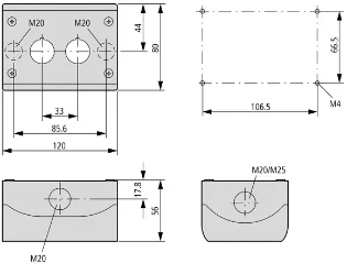 Eaton - Drukknopkast leeg - M22-I2 216537 12387932