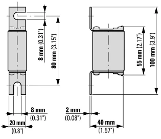 Eaton - HRC zekering - FUSE 40A 690V 000/80 GR UC 170M1363 12388623