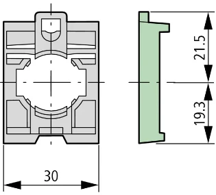 Eaton - Adapter drukknop/signaallamphouder - M22-A 216374 12389406