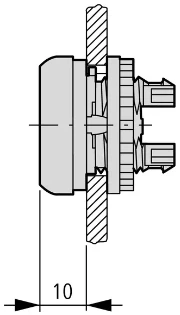 Eaton - Drukknop frontelement - M22-D-R-X0 216605 12389465