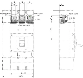 Eaton - Bedradingsset vermogensschakelaar - NZM4-XKB 266829 12389744
