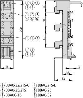 Eaton - Stroomrailadapter - BBA0-25 101451 12389790