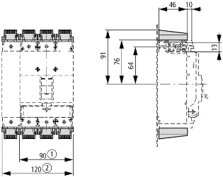 Eaton - Bedradingsset vermogensschakelaar - NZM1-4-XIPK 266745 12389908