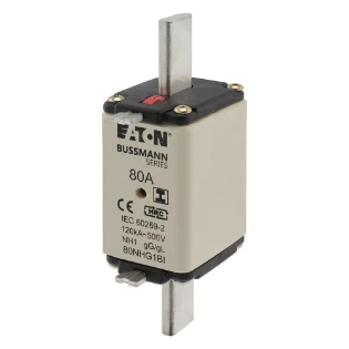 Eaton - Smeltpatroon (mes) - NH FUSE 80A 500V AC gG  SIZE 1 80NHG1BI 12407121