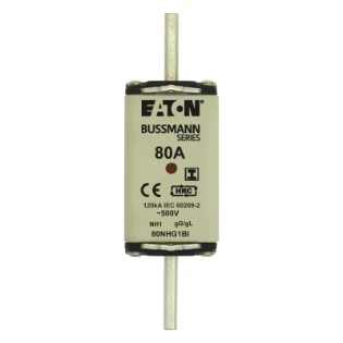 Eaton - Smeltpatroon (mes) - NH FUSE 80A 500V AC gG  SIZE 1 80NHG1BI 12430660