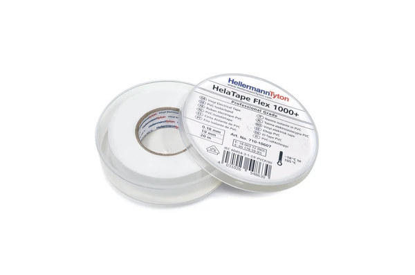 HellermannTyton Zelfklevende tape HTAPE-FLEX1000+ C 19x20-PVC-WH 710-10607 12873305