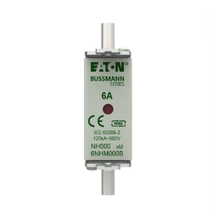 Eaton - Smeltpatroon (mes) - NH FUSE 6AMP 500V aM SIZE 000 DUAL 6NHM000B 12931783