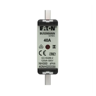Eaton - Smeltpatroon (mes) - NH FUSE 40AMP 500V SIZE 000 GG IMGL 40NHG000BI 12931800