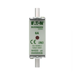 Eaton - Smeltpatroon (mes) - NH FUSE 6AMP 500V aM SIZE 000 DUAL 6NHM000B 12931866