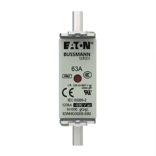 Eaton - Smeltpatroon (mes) - NH FUSE 63AMP 690V SIZE 000 GG MGL 63NHG000B-690 12932701