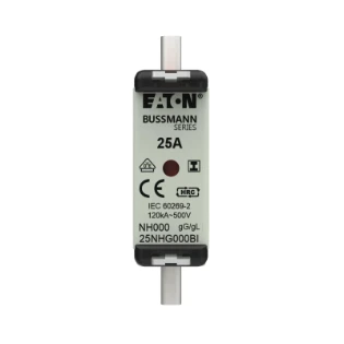 Eaton - Smeltpatroon (mes) - NH FUSE 25AMP 500V SIZE 000 GG IMGL 25NHG000BI 12932781
