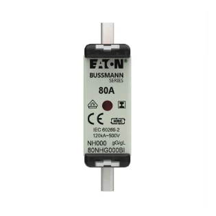 Eaton - Smeltpatroon (mes) - NH FUSE 80AMP 500V SIZE 000 GG IMGL 80NHG000BI 12932880