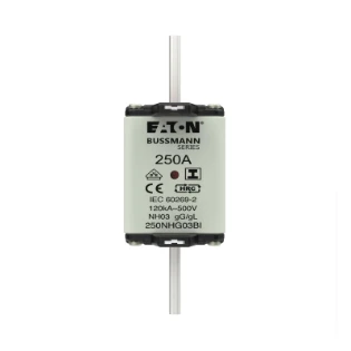 Eaton - Smeltpatroon (mes) - NH FUSE 250A 500V GL/GG SIZE 03 250NHG03BI 12933334