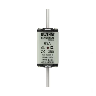 Eaton - Smeltpatroon (mes) - NH FUSE 63A 500V GL/GG SIZE 02 63NHG02BI 12934089