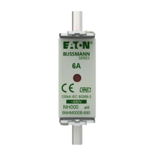 Eaton - Smeltpatroon (mes) - NH FUSE 6AMP 690V aM SIZE 000 6NHM000B-690 12934917