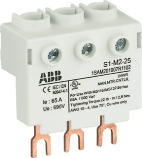 ABB - Aansluitklem voor hoofdkabel - MS 1XX-S1-M3-25 1SAM201907R1103 130123