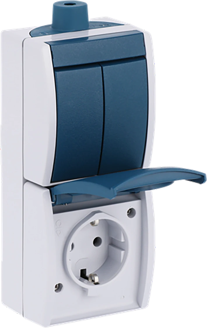 ABB Schakelaar/wandcontactdoos combinatie 2601/5/20EW-53-503 2CKA001684A0324 17348979
