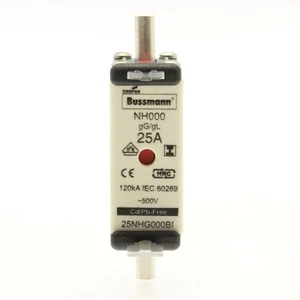 Eaton - Smeltpatroon (mes) - NH FUSE 25AMP 500V SIZE 000 GG IMGL 25NHG000BI 183655